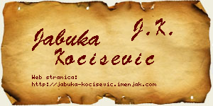 Jabuka Kočišević vizit kartica